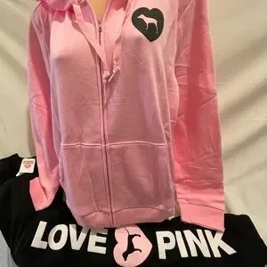 Pull à Capuche Victoria's Secret Love Pink - Couleur Marbrée Violet/bleu - NEUF Avec étiquettes
